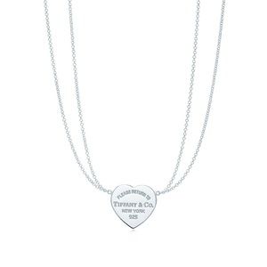 Tiffany and Co. Double chained Heart Pendant Set